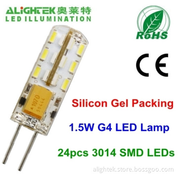 Silicon Gel Casing 24 Smd 3014 Led G4 Lamp Ac Dc12v 